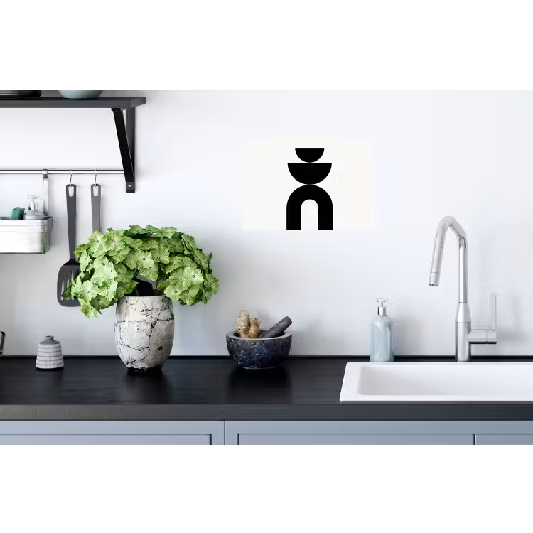 Wall Sticker - Minimalist - Art - White - Minimalistisch - Kunst - Wit Muursticker klein