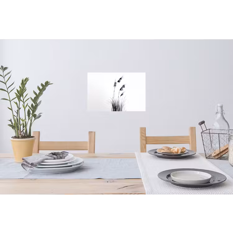 Minimalistisch - Stelen - Wit Muursticker klein -eettafel
