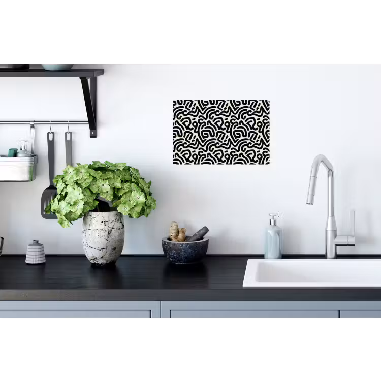 Modern - Abstract - Zwart Muursticker klein 286 -keuken