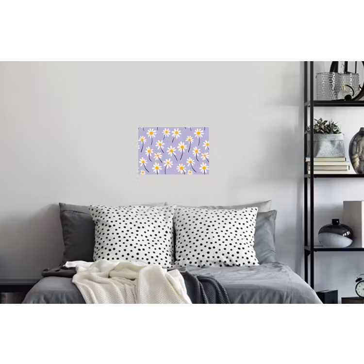 Modern - Madelief - Paars Muursticker klein 286 -slaapkamer