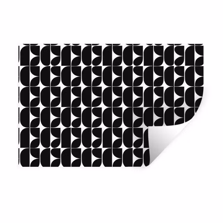 Modern - Geometrisch - Zwart Muursticker klein 286 -3d