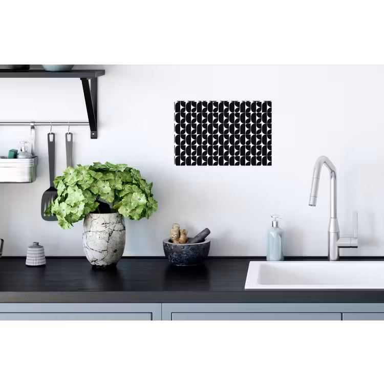 Modern - Geometrisch - Zwart Muursticker klein 286 -keuken