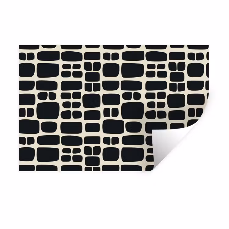 Modern - Organisch - Zwart Muursticker klein 286 -3d