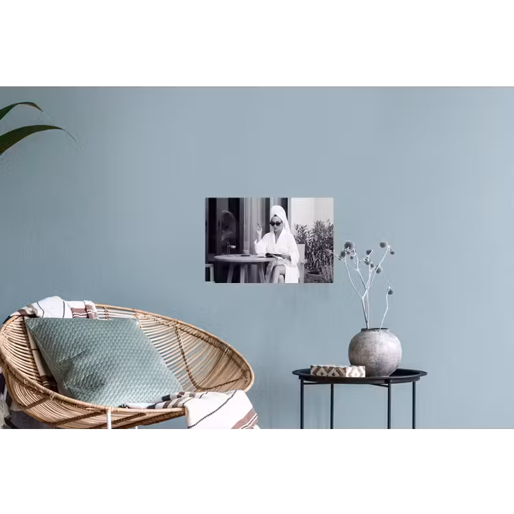 Modern - Vrouw - Zwart - Wit Muursticker klein -plant
