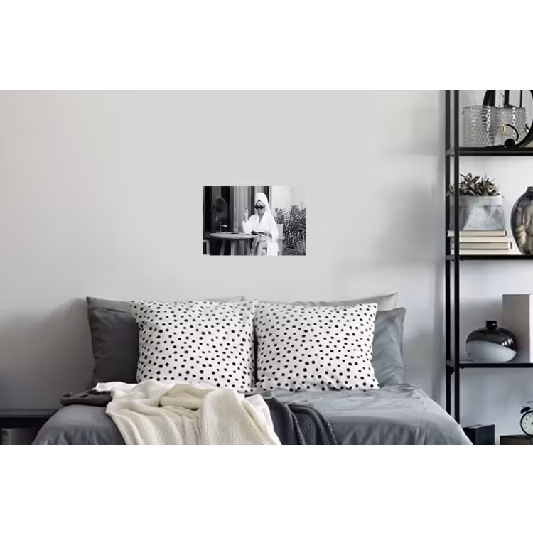 Modern - Vrouw - Zwart - Wit Muursticker klein -slaapkamer