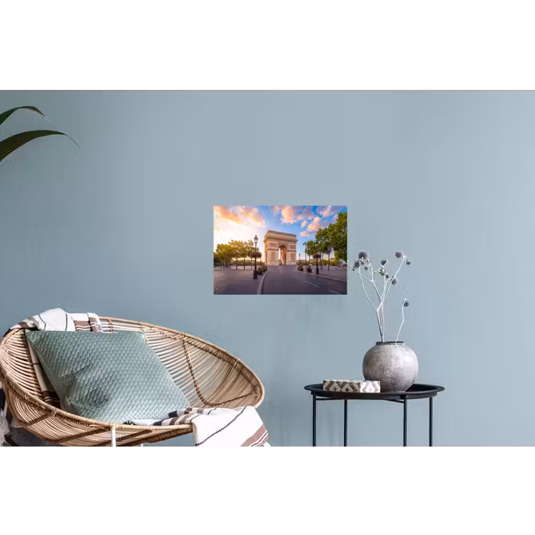 Monument - Parijs - Zonsondergang - Architectuur - Goud Muursticker klein -plant