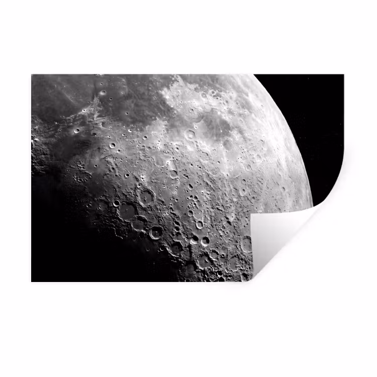 Wall Sticker - Moon - Craters - Space - Maan - Kraters - Ruimte Muursticker klein