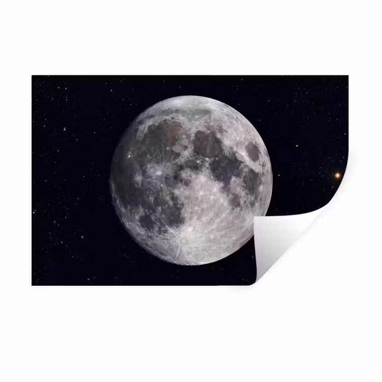 Wall Sticker - Moon - Stars - Space - Maan - Sterren - Ruimte Muursticker klein