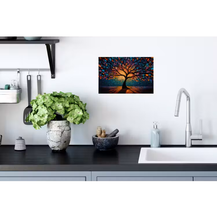 Mozaïek - Kleurrijk - Boom - Takken Muursticker klein -keuken