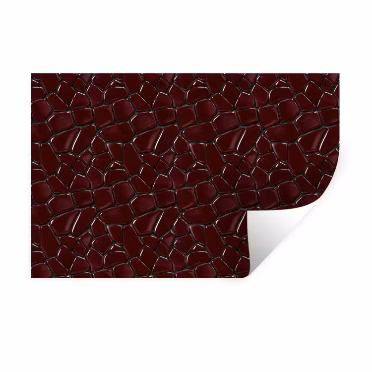 Mozaïek - Tegel - Bordeauxrood Muursticker klein 286 -3d