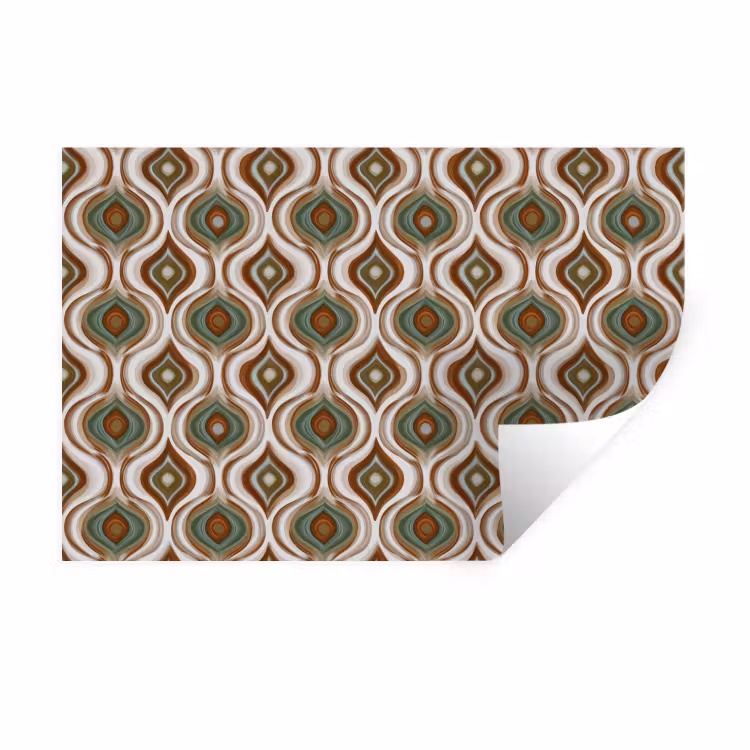 Motief - Patroon - Kleurrijk Muursticker klein 286 -3d