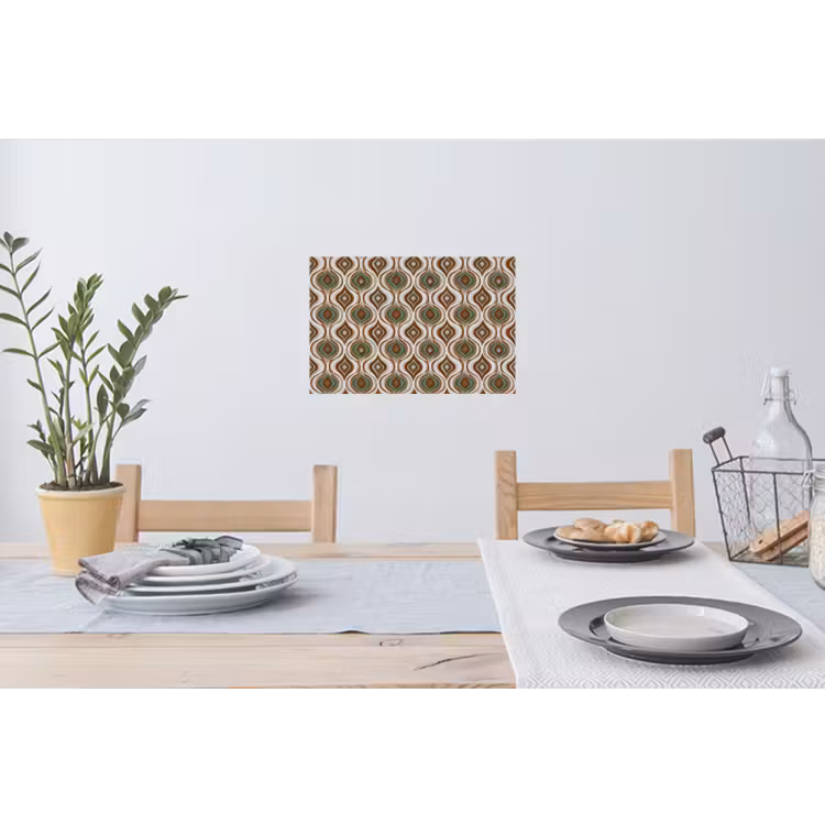 Motief - Patroon - Kleurrijk Muursticker klein 286 -eettafel
