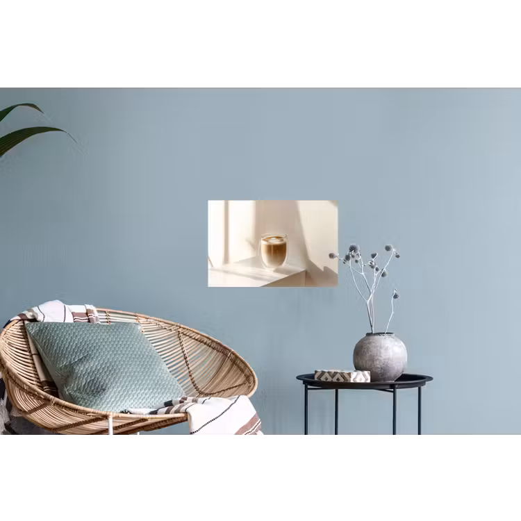 Mok - Latte - Minimalistisch - Schaduw Muursticker klein -plant