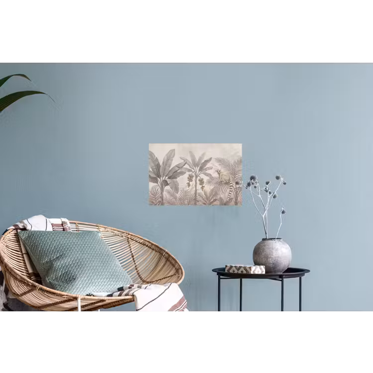 Natuur - Jungle - Ringstaartmaki - Bruin Muursticker klein -plant