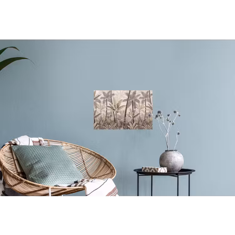 Natuur - Bladeren - Landschap - Mozaïek - Beige Muursticker klein -plant