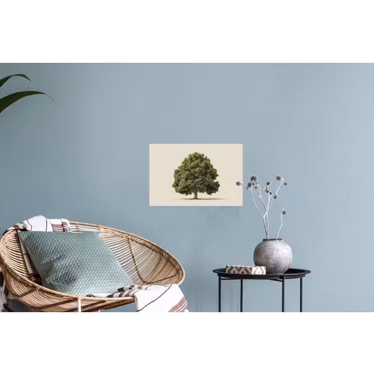 Eikenboom - Groen - Lichte achtergrond Muursticker klein -plant
