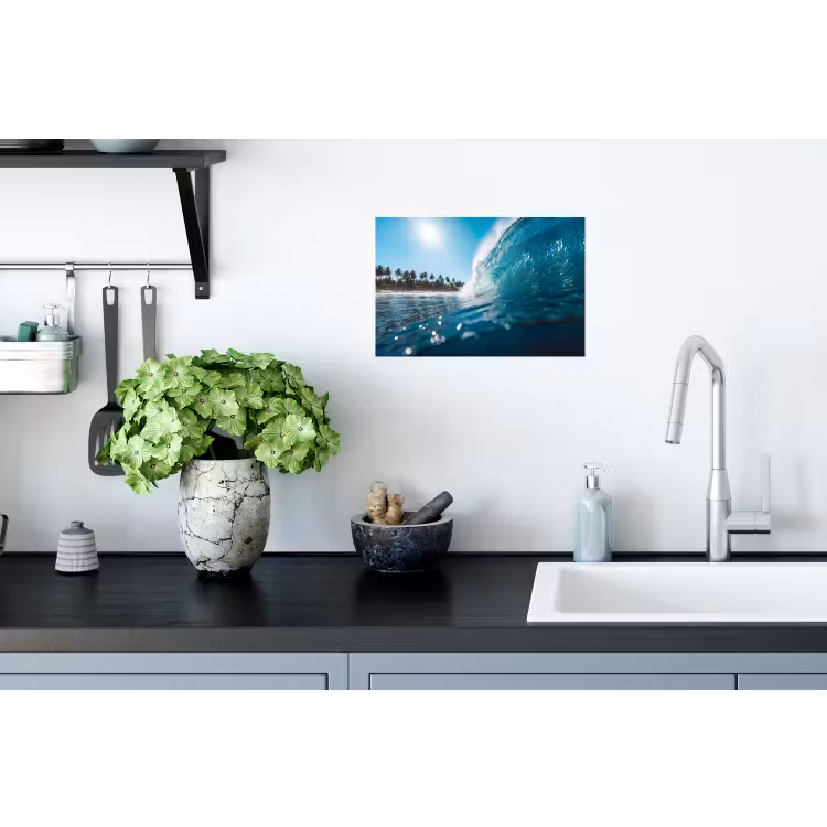 Oceaan - Golf - Strand - Natuur - Blauw Muursticker klein -keuken