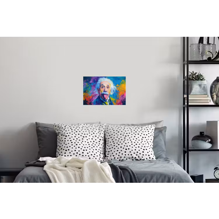 Oude man - Expressief - Kleurrijk Muursticker klein -slaapkamer