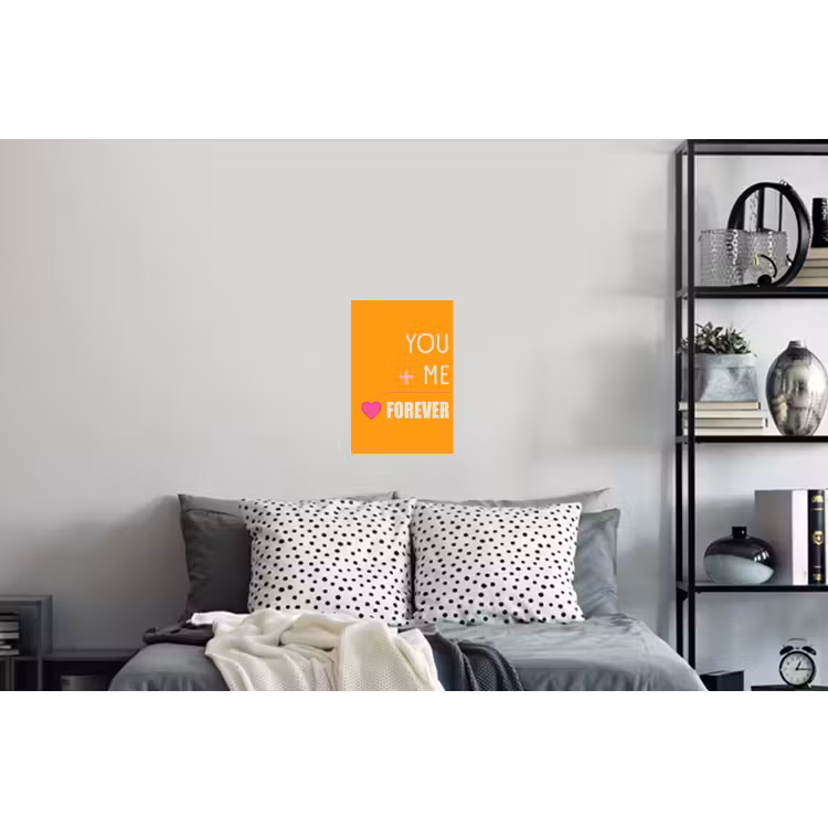 Oranje - Love - Valentijn Muursticker klein -slaapkamer