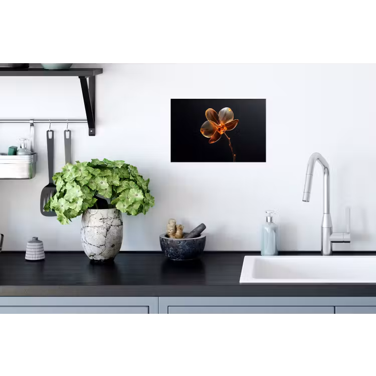 Orchidee - Doorzichtig - Bloem Muursticker klein -keuken