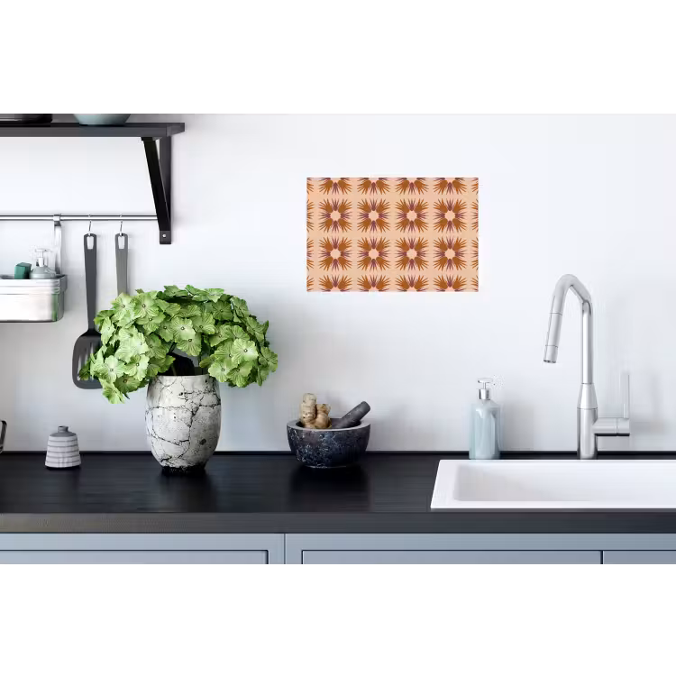 Ornament - Patroon - Oker Muursticker klein 286 -keuken