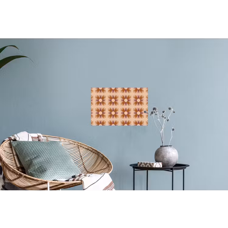 Ornament - Patroon - Oker Muursticker klein 286 -plant