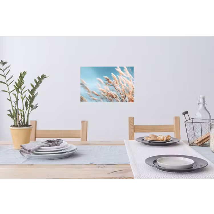 Siergras - Wind - Lichtbruin Muursticker klein -eettafel