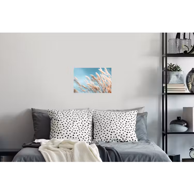 Siergras - Wind - Lichtbruin Muursticker klein -slaapkamer