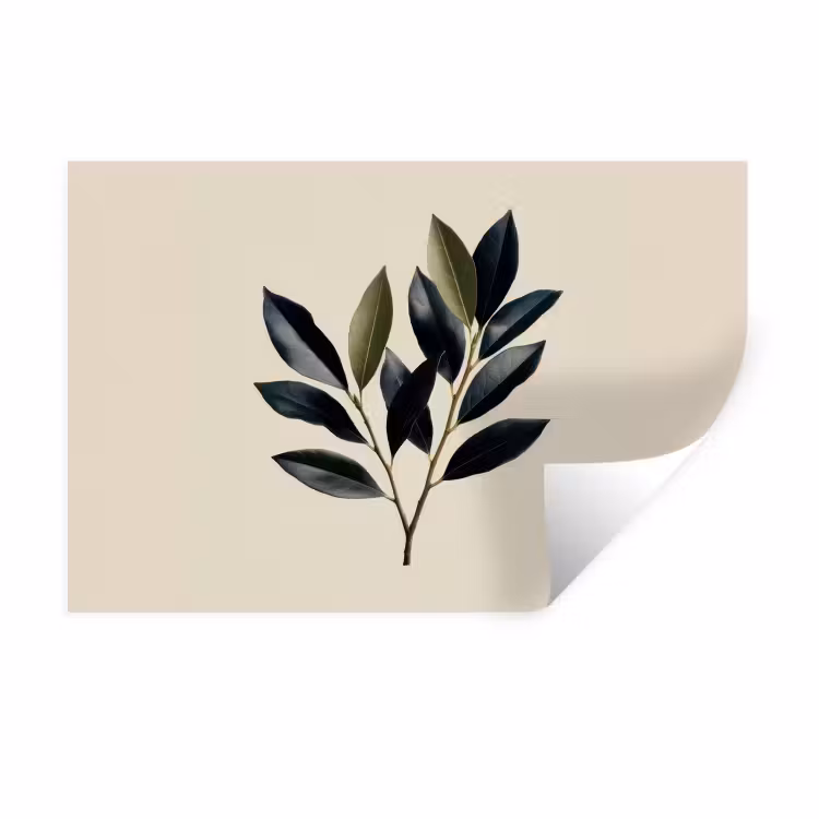 Ovaal - Olijfgroen - Simpel Muursticker klein -3d