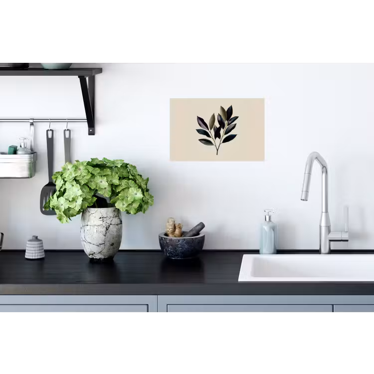 Ovaal - Olijfgroen - Simpel Muursticker klein -keuken