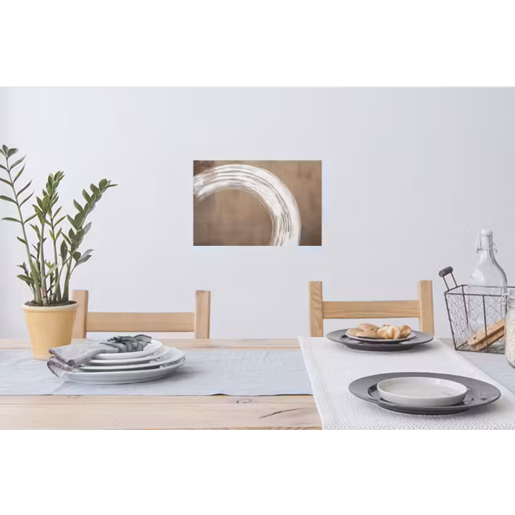 Verf - Bruin - Japandi Muursticker klein -eettafel