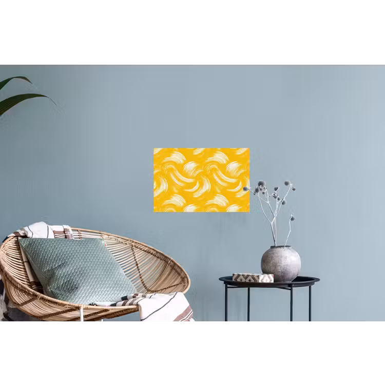 Verfstreken - Abstract - Dynamisch - Geel Muursticker klein 286 -plant