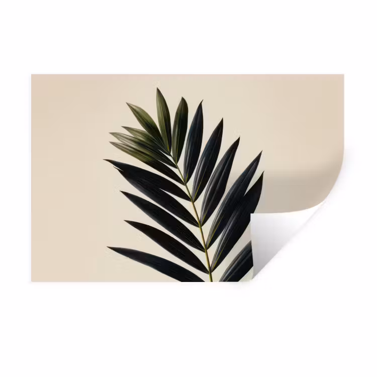 Palmblad - Donkere bladen - Subtiel Muursticker klein -3d