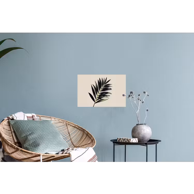 Palmblad - Subtiel - Groen - beige Muursticker klein -plant