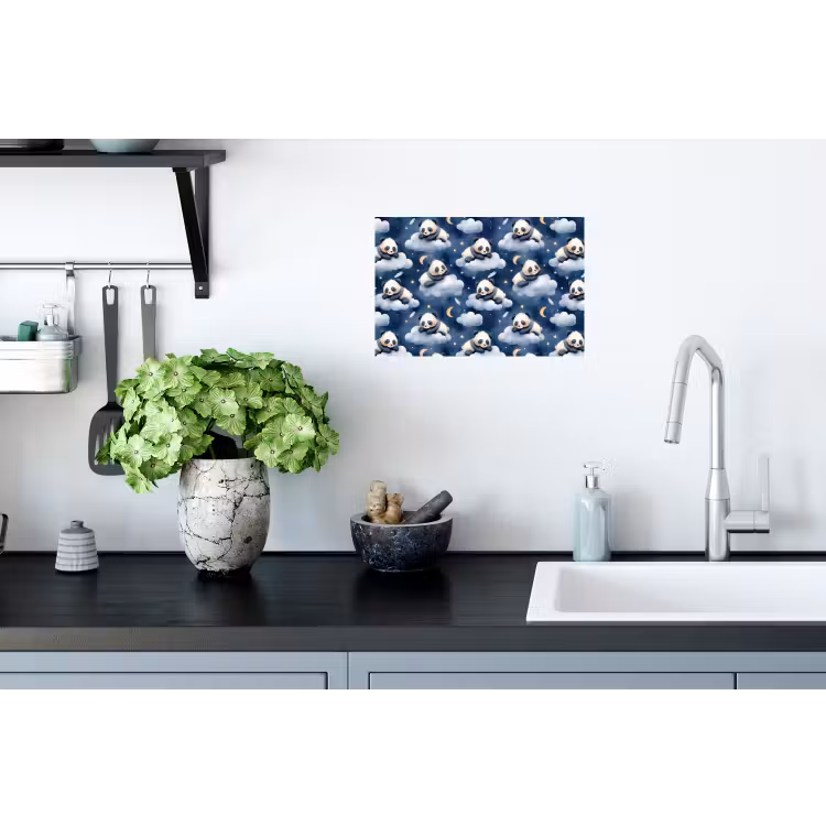 Panda's - Slapen - Blauw Muursticker klein 286 -keuken