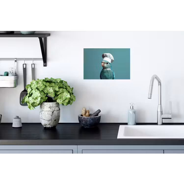 Parkiet - Vogel - Koksmuts - Cute Muursticker klein -keuken