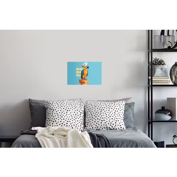 Papegaai - Koksmuts - Quote - Neon Muursticker klein -slaapkamer