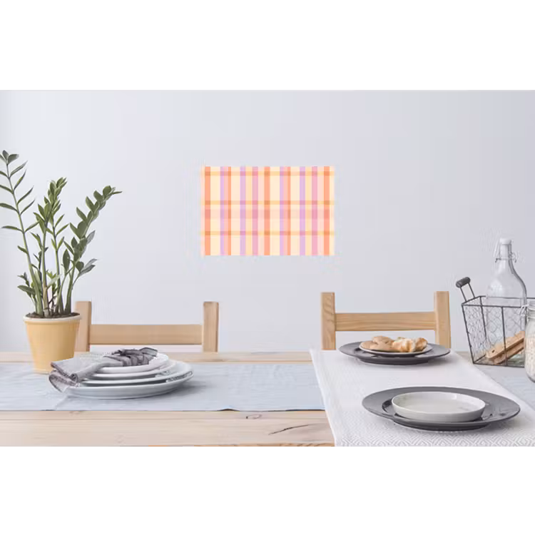 Pastel - uitpatroon - Geometrisch Muursticker klein 286 -eettafel