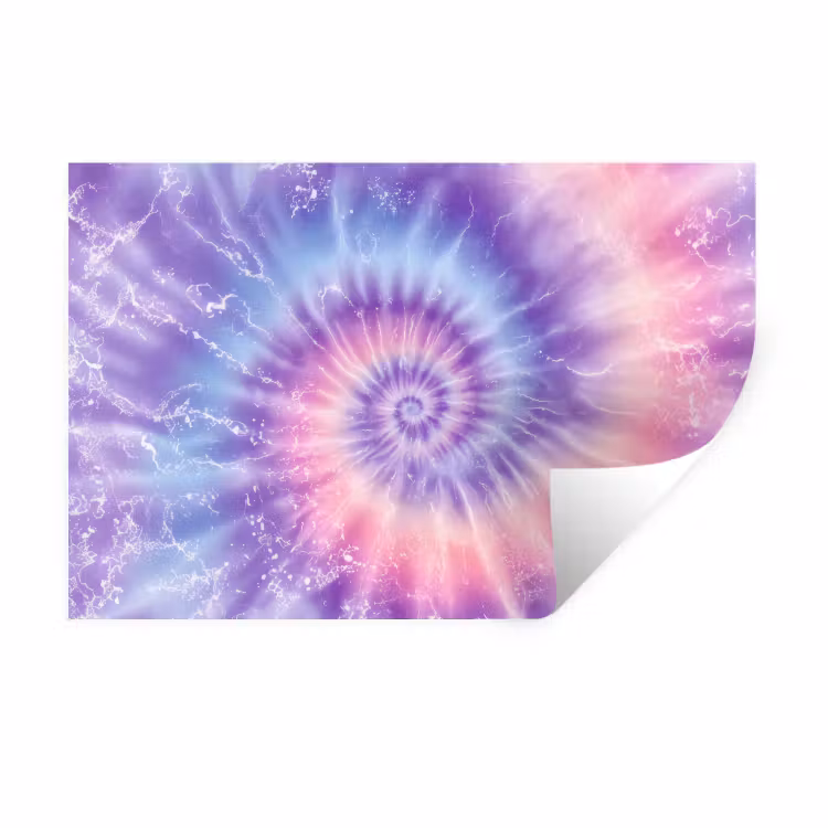 Pasteltinten - Paars - Spiraal - Marmer Muursticker klein -3d
