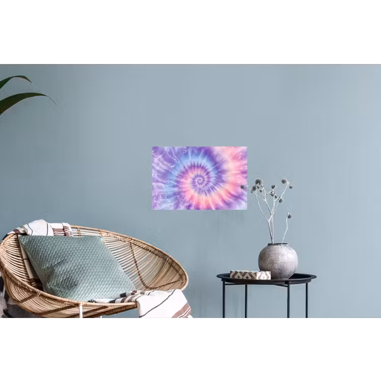 Pasteltinten - Paars - Spiraal - Marmer Muursticker klein -plant