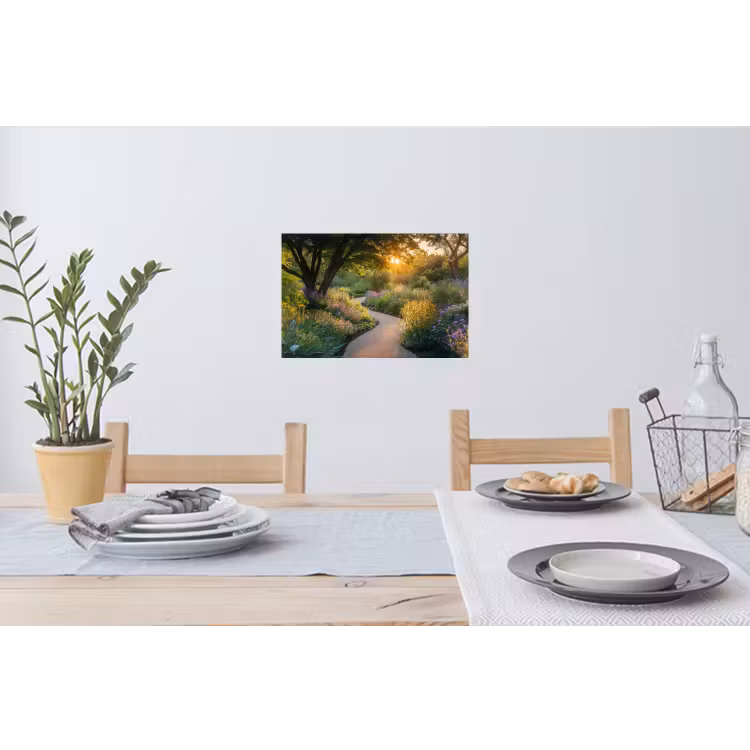 Pad - Bloemen - Park Muursticker klein -eettafel