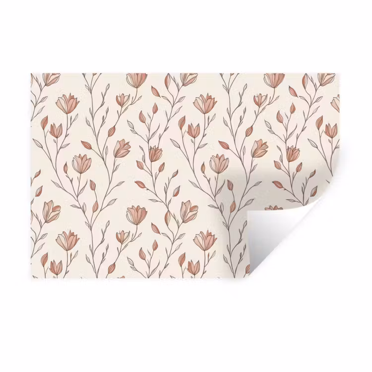 Patroon - Klassiek - Roze Muursticker klein 286 -3d