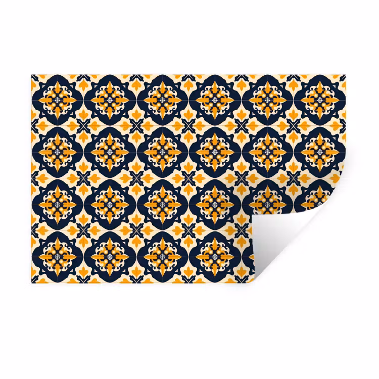 Patroon - Siertegel - Kleurrijk Muursticker klein 286 -3d