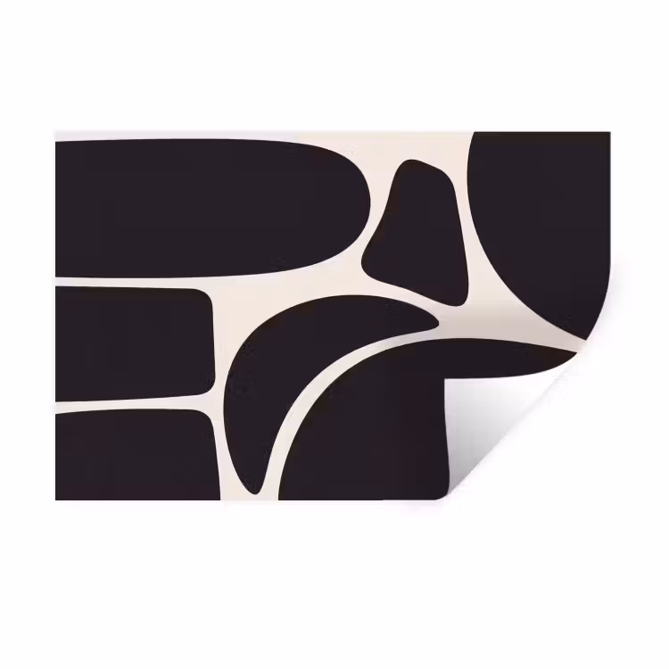 Wall Sticker - Pattern - Organic - Black - Patroon - Organisch - Zwart Muursticker klein