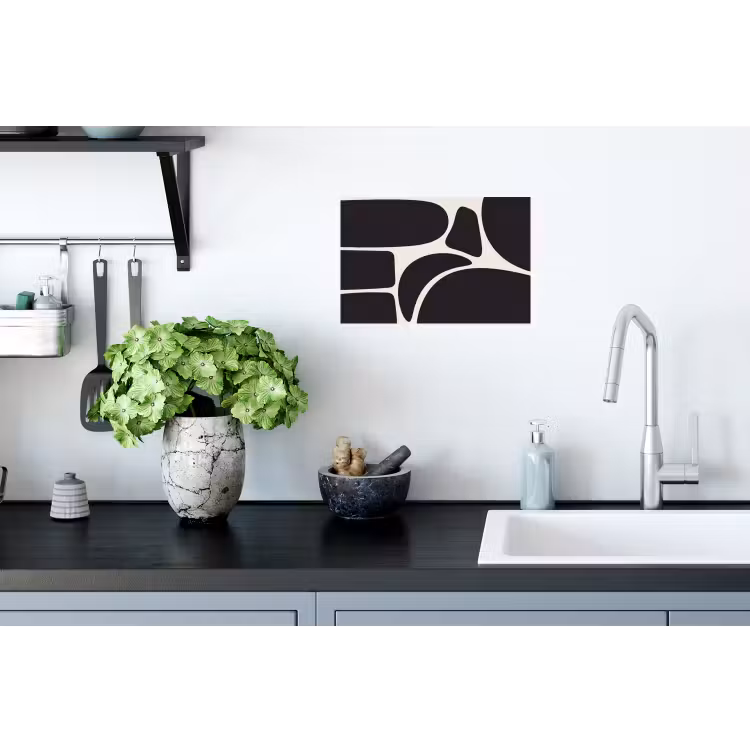 Wall Sticker - Pattern - Organic - Black - Patroon - Organisch - Zwart Muursticker klein