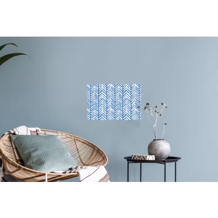 Patroon - Streep - Blauw Muursticker klein 286 -plant