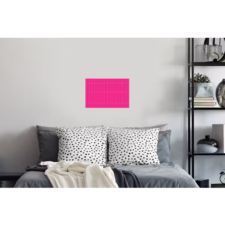 Patroon - Tegel - Magenta - Roze Muursticker klein 286 -slaapkamer