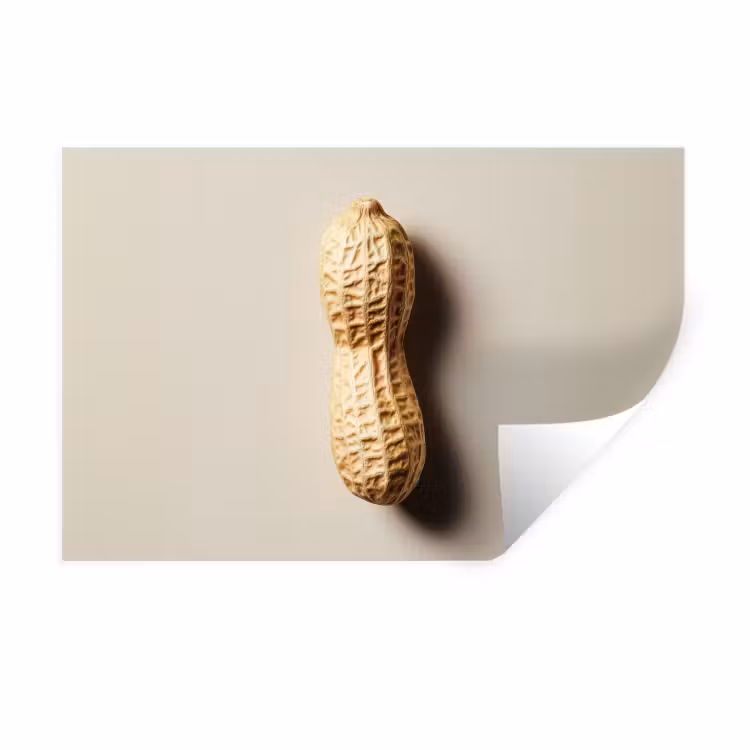 Pinda - Ruw - Beige Muursticker klein -3d