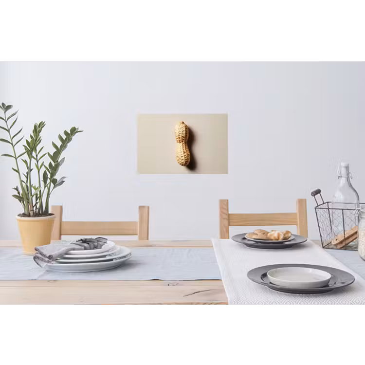 Pinda - Ruw - Beige Muursticker klein -eettafel