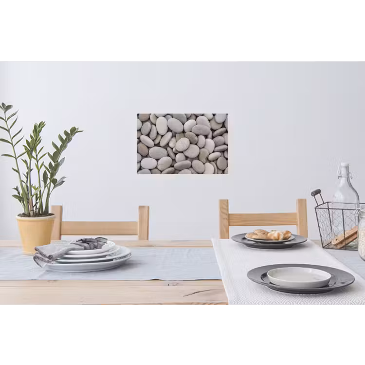 Kiezels - Stenen - Grijs Muursticker klein -eettafel